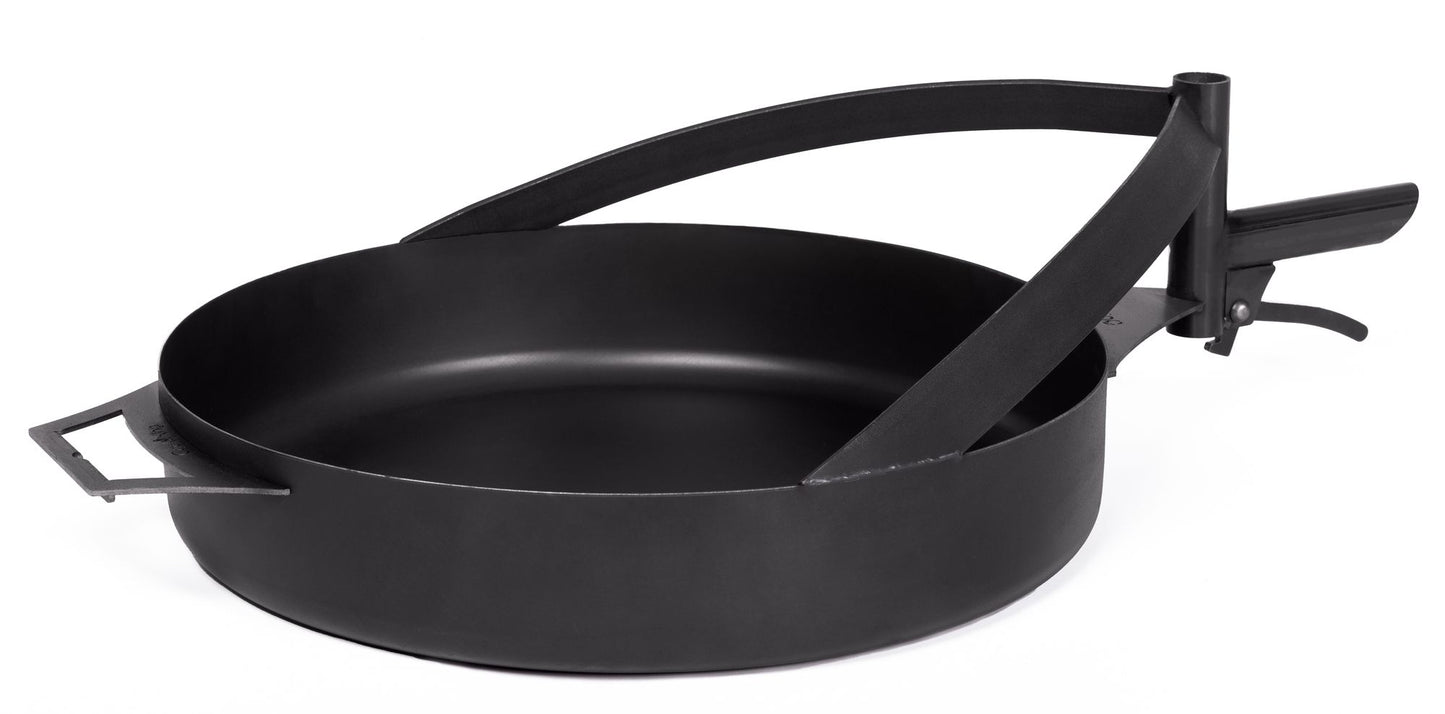 Pfanne aus natürlichem Stahl 50 cm mit einem Griff für Feuerschale "BANDITO" und "MONTANA X"