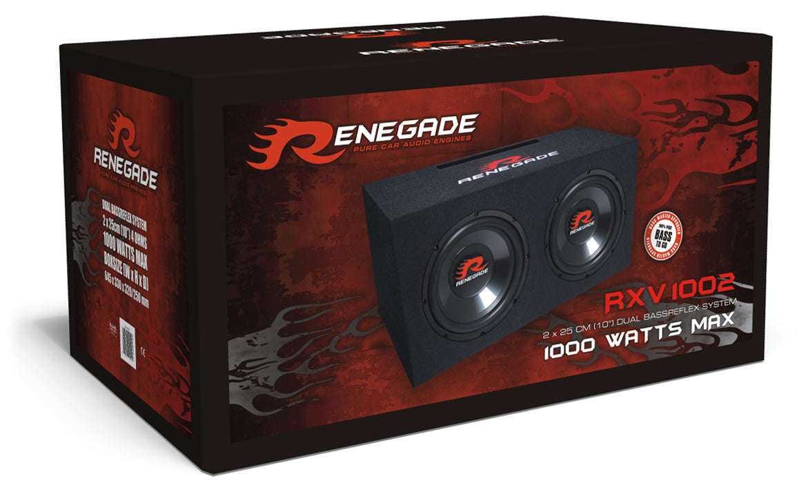 RENEGADE Dual Bassreflex-Gehäusesub RXV1002