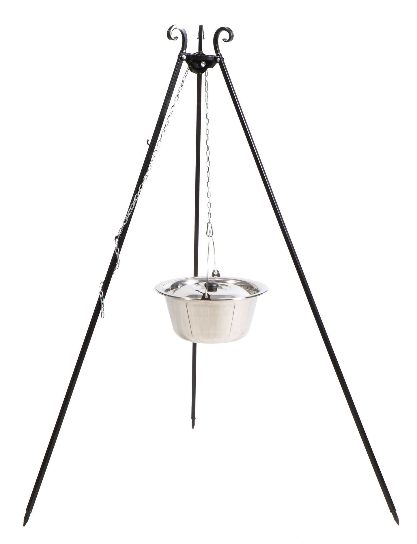 Dreibein 180 cm mit Edelstahltopf 14 l