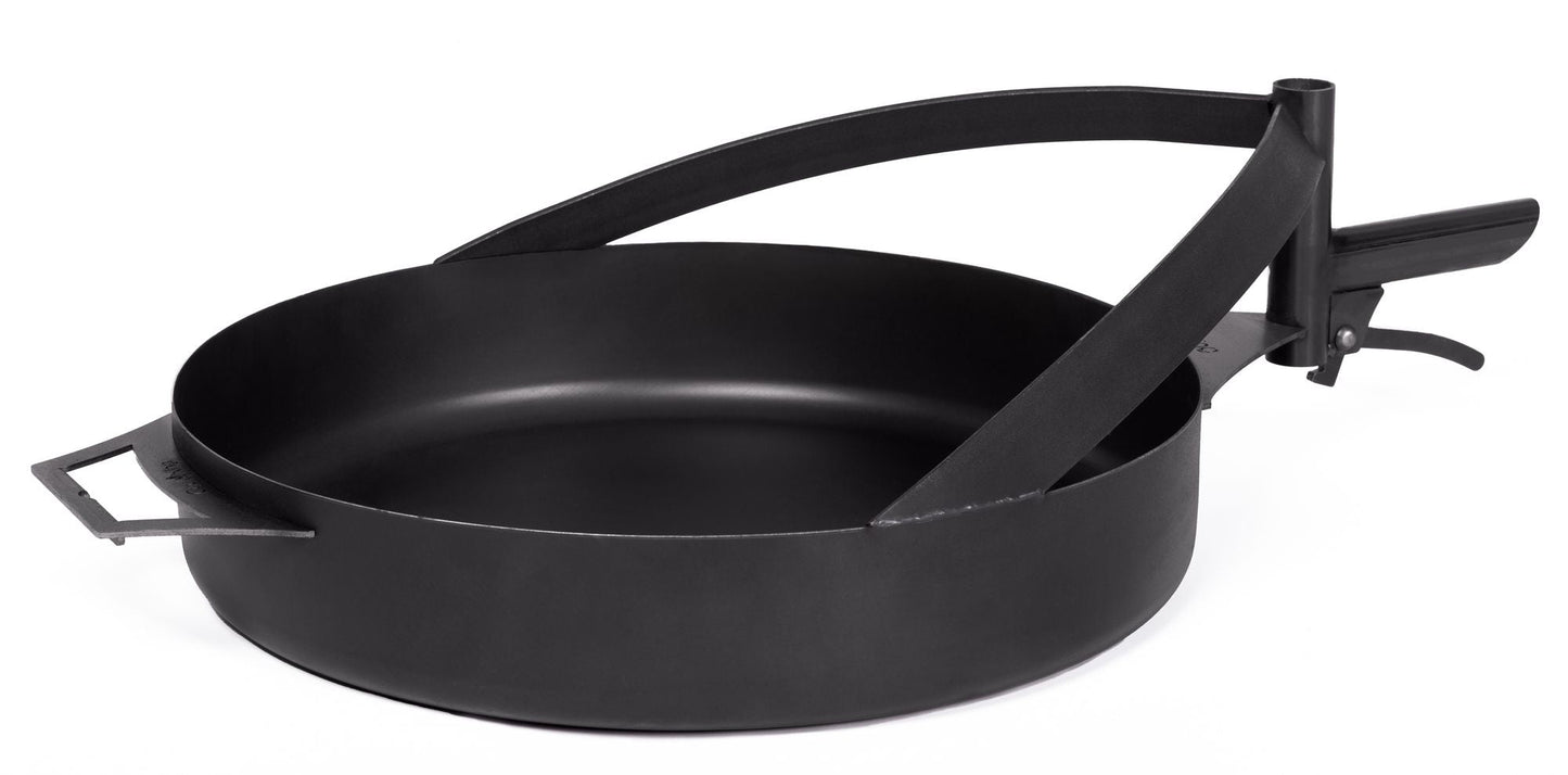 Pfanne aus natürlichem Stahl 50 cm mit einem Griff für Feuerschale "BANDITO" und "MONTANA X"