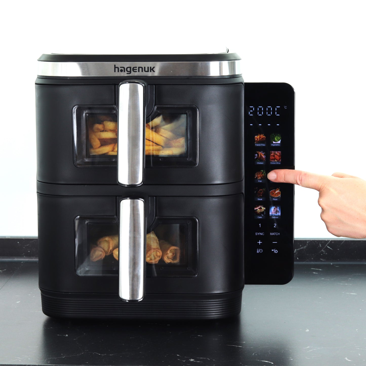 Doppel Heißluftfritteuse 2800 Watt