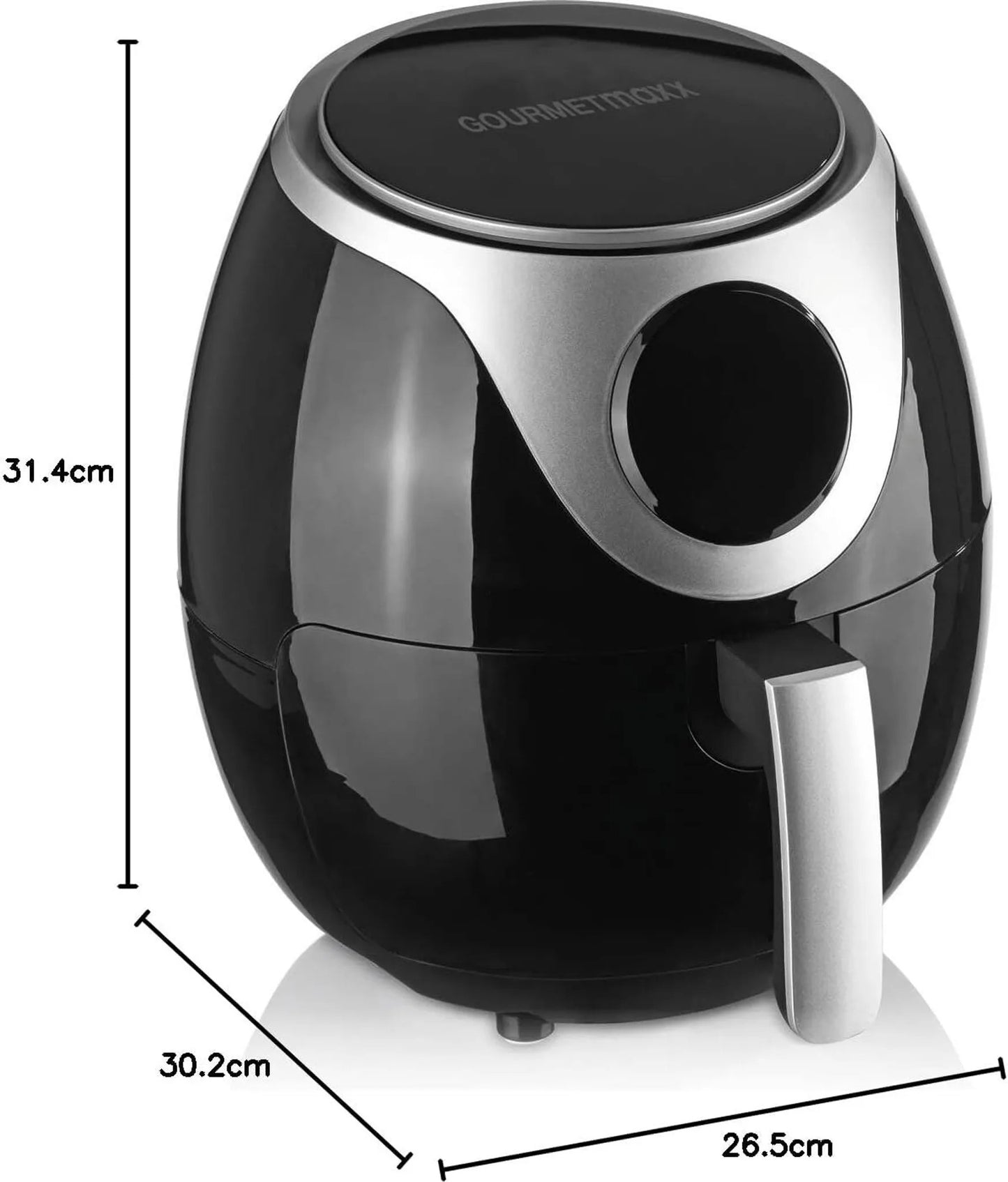 GOURMETmaxx Heißluft-Fritteuse Digital 3l 1300W schwarz