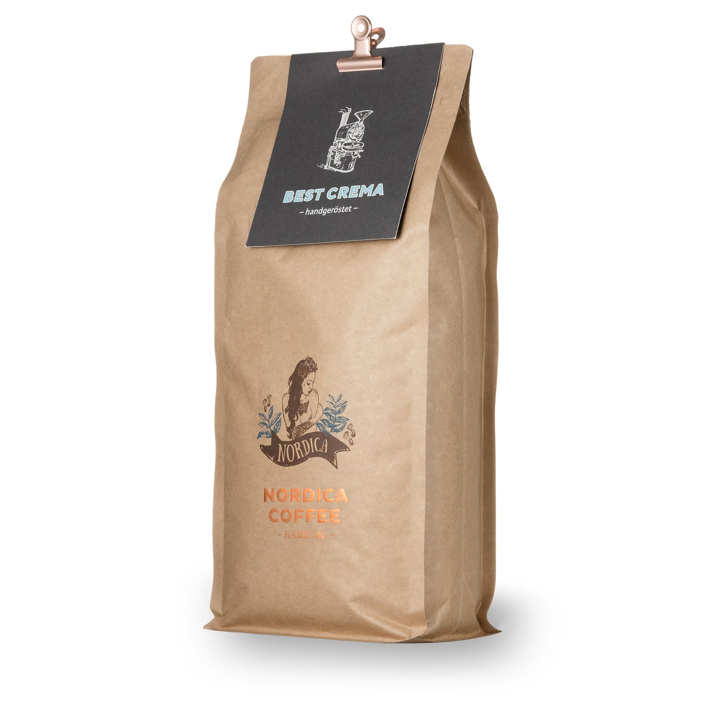 NORDICA COFFEE Best Crema 1kg – Kaffeebohnen für Vollautomaten | Trommelröstung