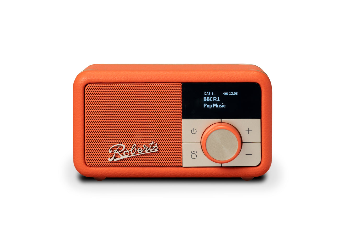 Revival Petite | pop orange | tragbares FM / DAB+ Radio mit Bluetooth und integriertem Akku