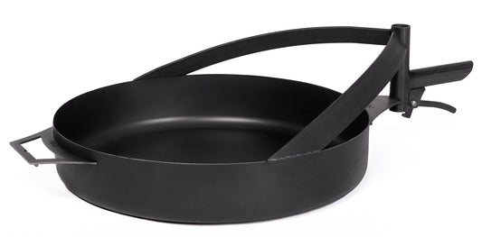 Pfanne aus natürlichem Stahl 50 cm mit einem Griff für Feuerschale "BANDITO" und "MONTANA X"