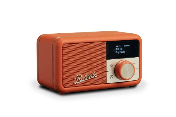 Revival Petite | pop orange | tragbares FM / DAB+ Radio mit Bluetooth und integriertem Akku