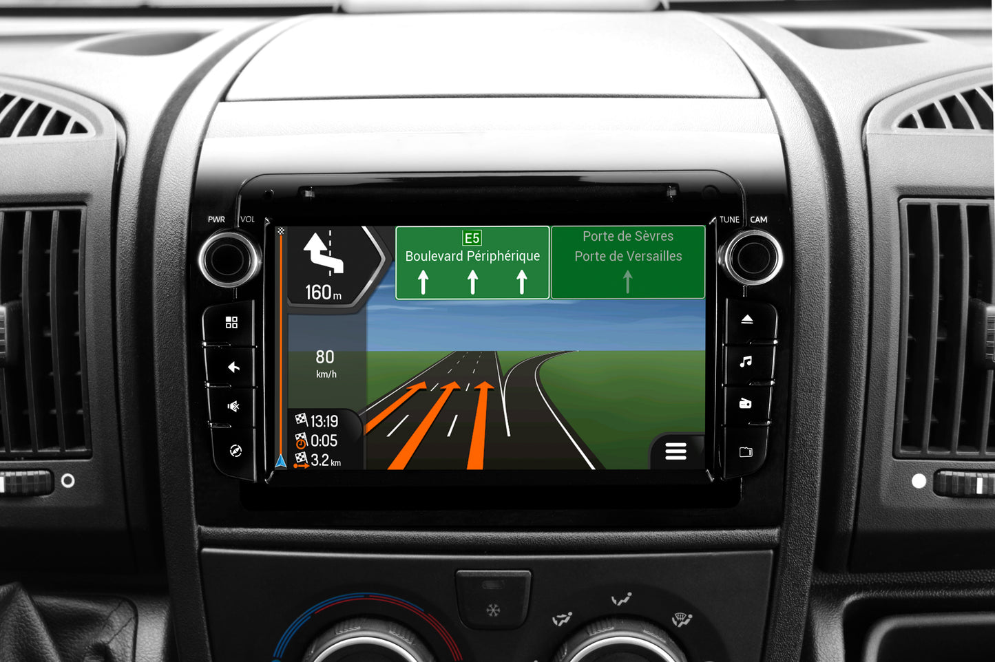 Android Naviceiver 7" mit DAB+, Bluetooth und 4G/LTE wahlweise mit iGO Camper Navigation