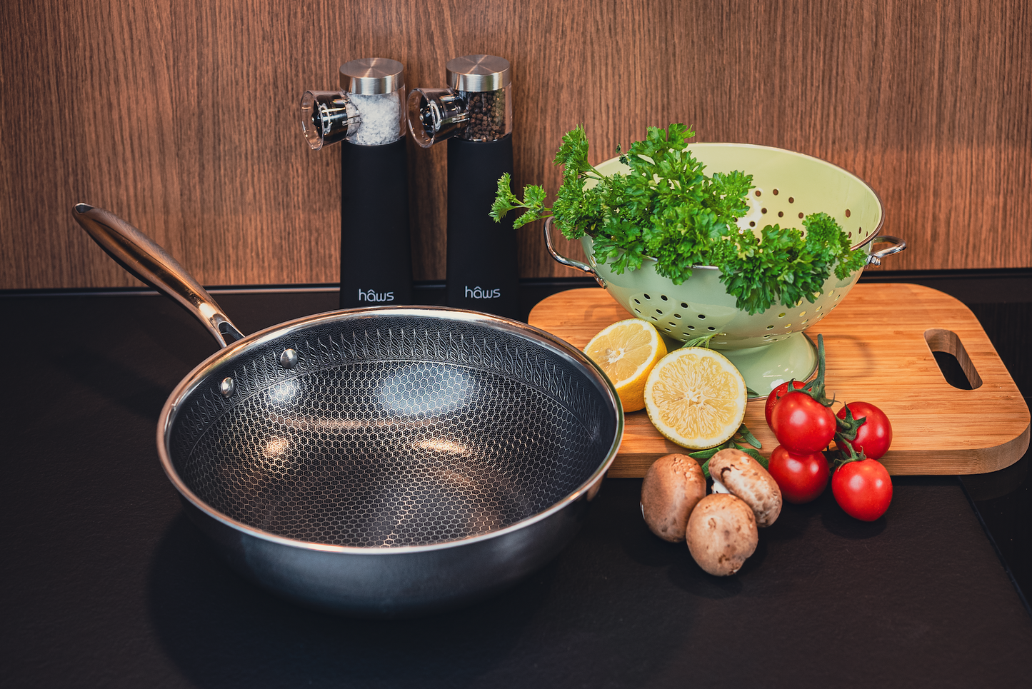 Hâws Santo Wok 28cm Hexagon Antihaftbeschichtung