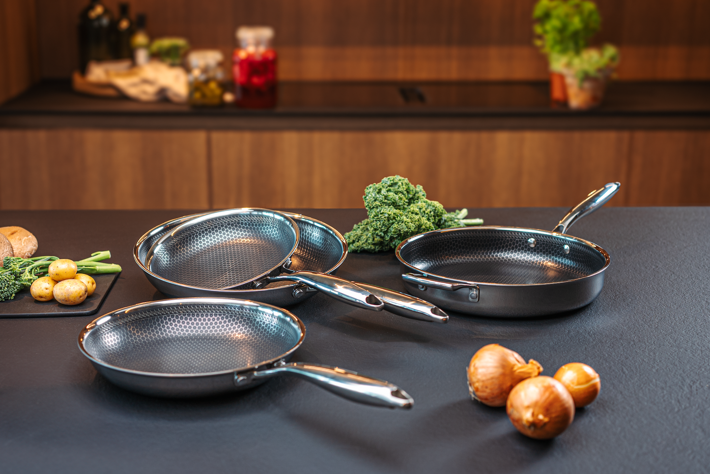 Hâws Santo Sautépfanne 28cm mit Deckel Hexagon Antihaftbeschichtung