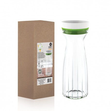 O2Go Vakuum Glasflasche mit Vakuumverschluss 1.2 L + TURTLE Vakuumpumpe