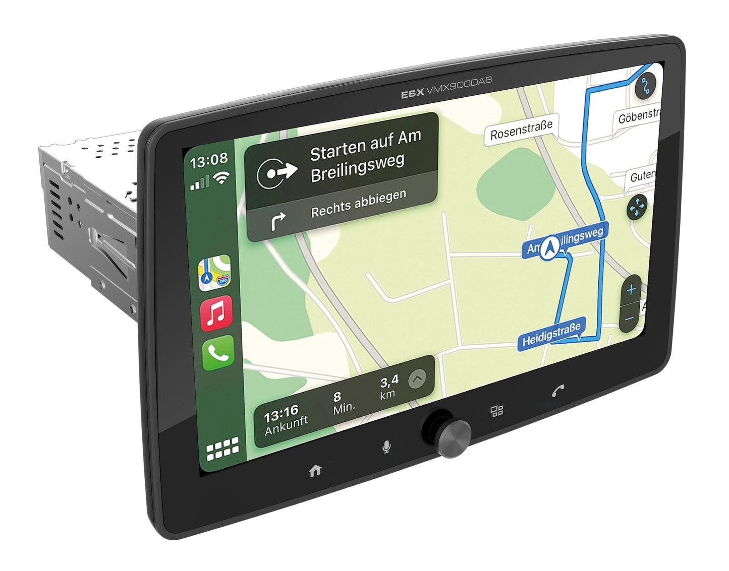 ESX VMX900DAB Universal 1-DIN Media Moniceiver mit 22,8 cm (9“) Touchscreen