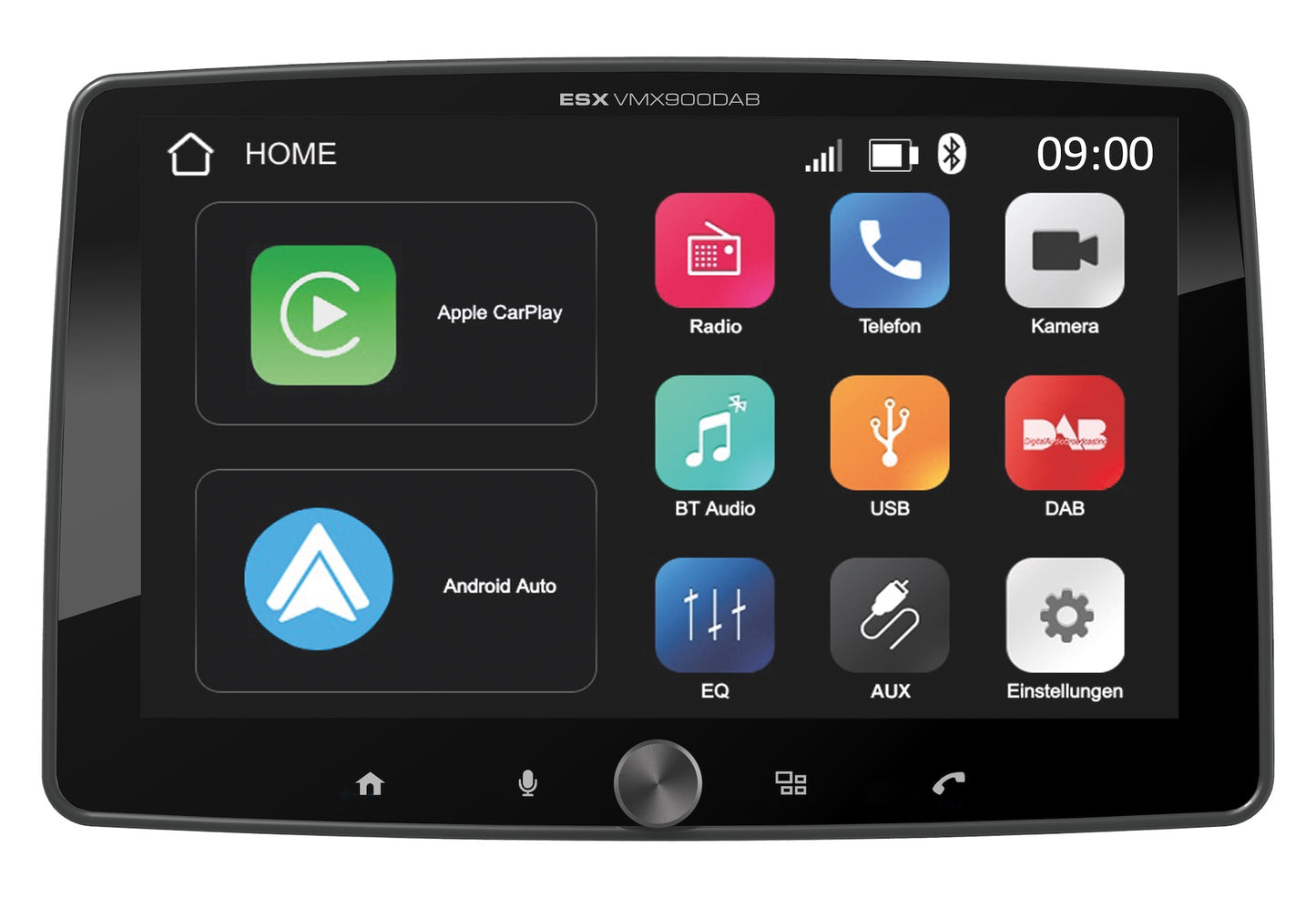 ESX VMX900DAB Universal 1-DIN Media Moniceiver mit 22,8 cm (9“) Touchscreen