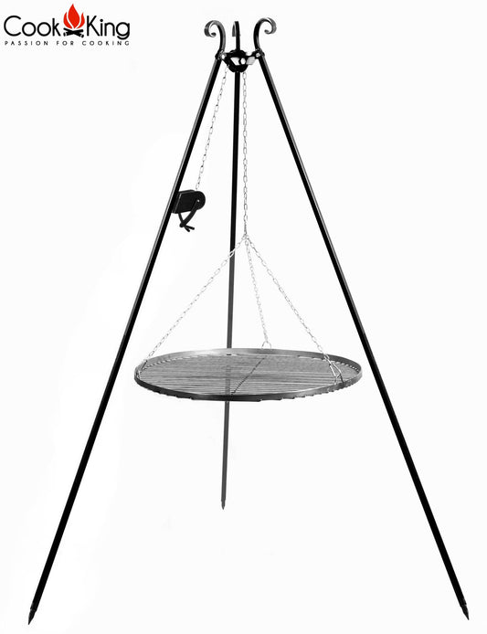 Schwenkgrill 180 Cm - Grillrost Aus Rohstahl 80 Cm Mit Kurbel