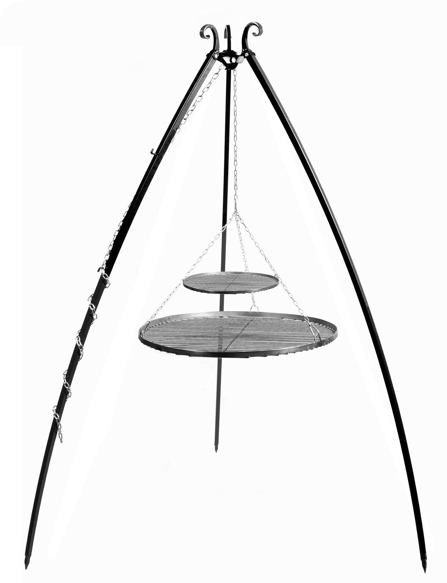 Schwenkgrill 200 Cm - Doppelrost Aus Rohstahl 70 Cm 40 Cm