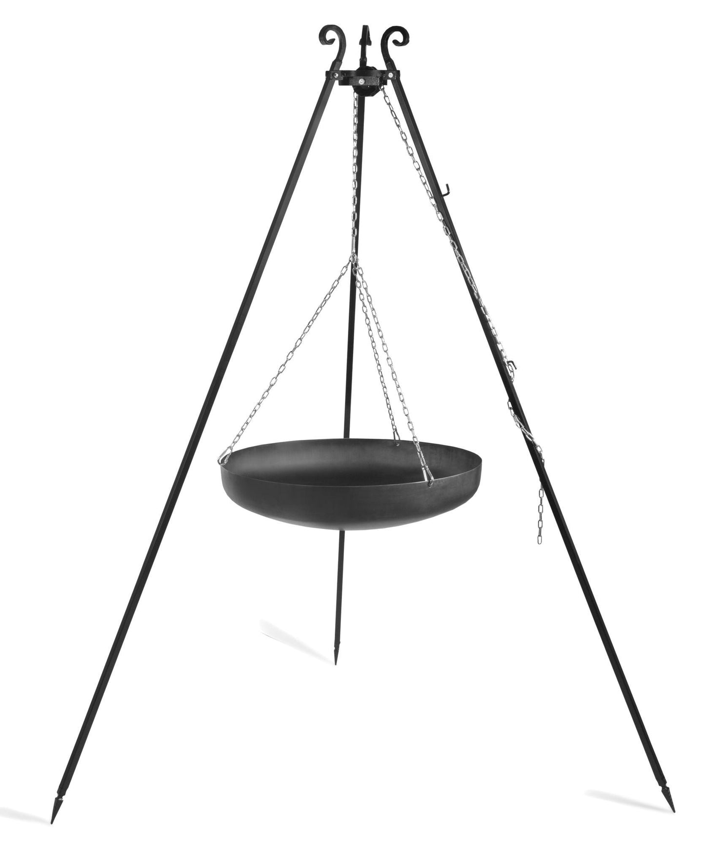 Wok Am Dreibein, 180 Cm Höhe, Rohstahl, 60 Cm Durchmesser