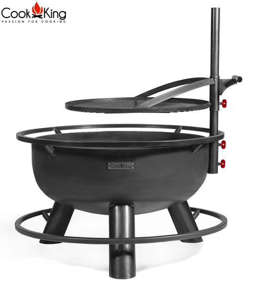 Multifunktionale Feuerschale Premium „BANDITO“ 80 cm, mit Grillrost 70 cm
