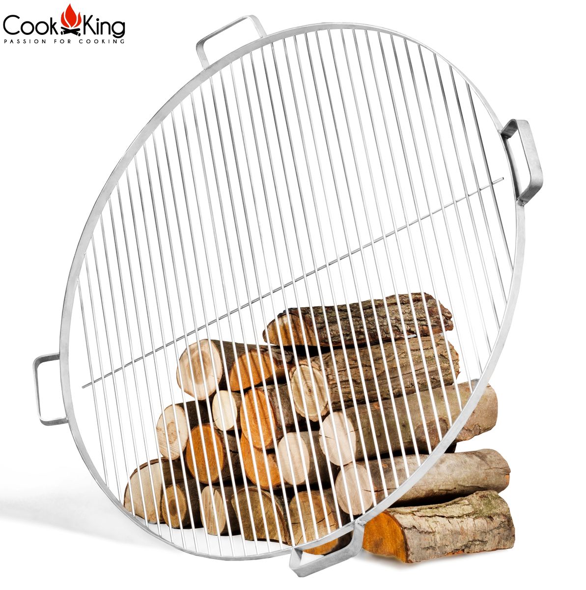 Grillrost mit 4 Griffen aus Edelstahl 70 cm