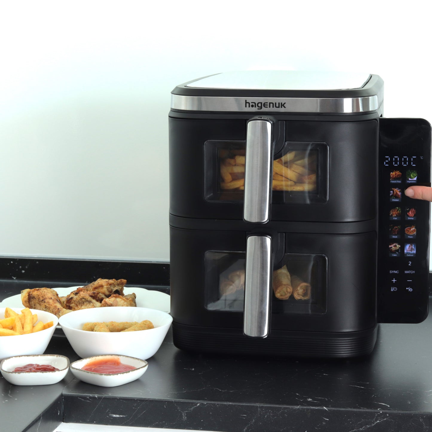 Doppel Heißluftfritteuse 2800 Watt
