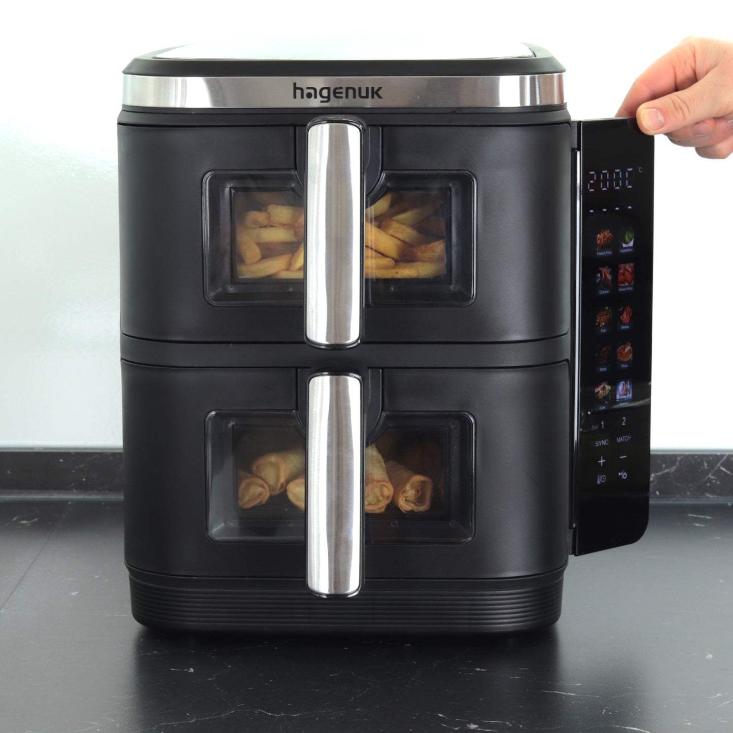 Doppel Heißluftfritteuse 2800 Watt