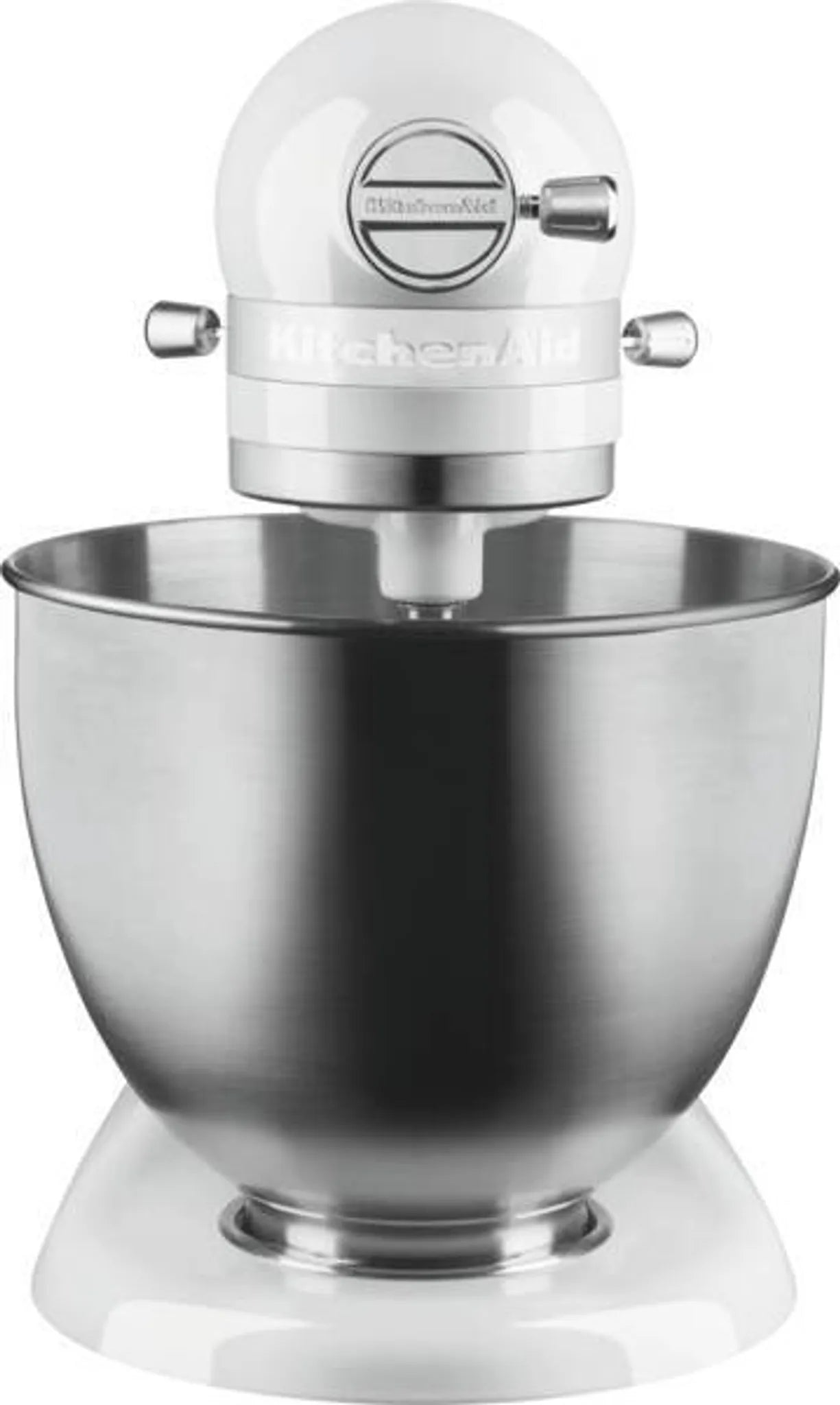 KitchenAid 5KSM3310XEWH CLASSIC Küchenmaschine Metall-Gehäuse 250 Watt Edelstahl-Rührschüssel 3,3 l Flachrührer Knethaken Schneebesen - Weiss