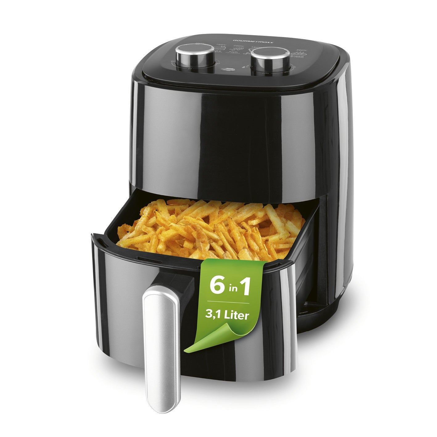 GOURMETmaxx Heißluftfritteuse Airfryer 3,1L Heißluft Fritöse 80 - 200°C Timer
