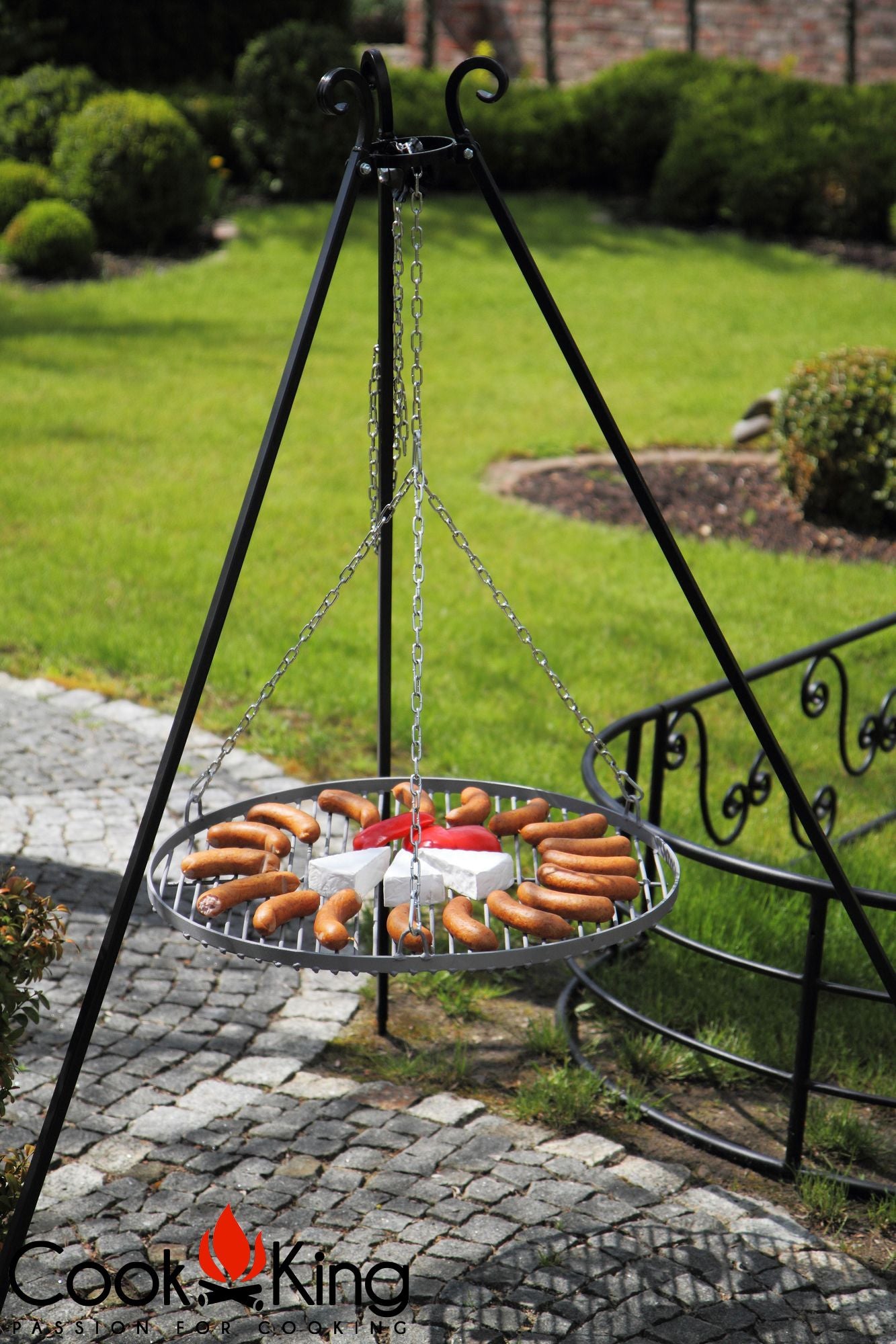 Schwenkgrill 180 cm - Grillrost aus Rohstahl 70 cm