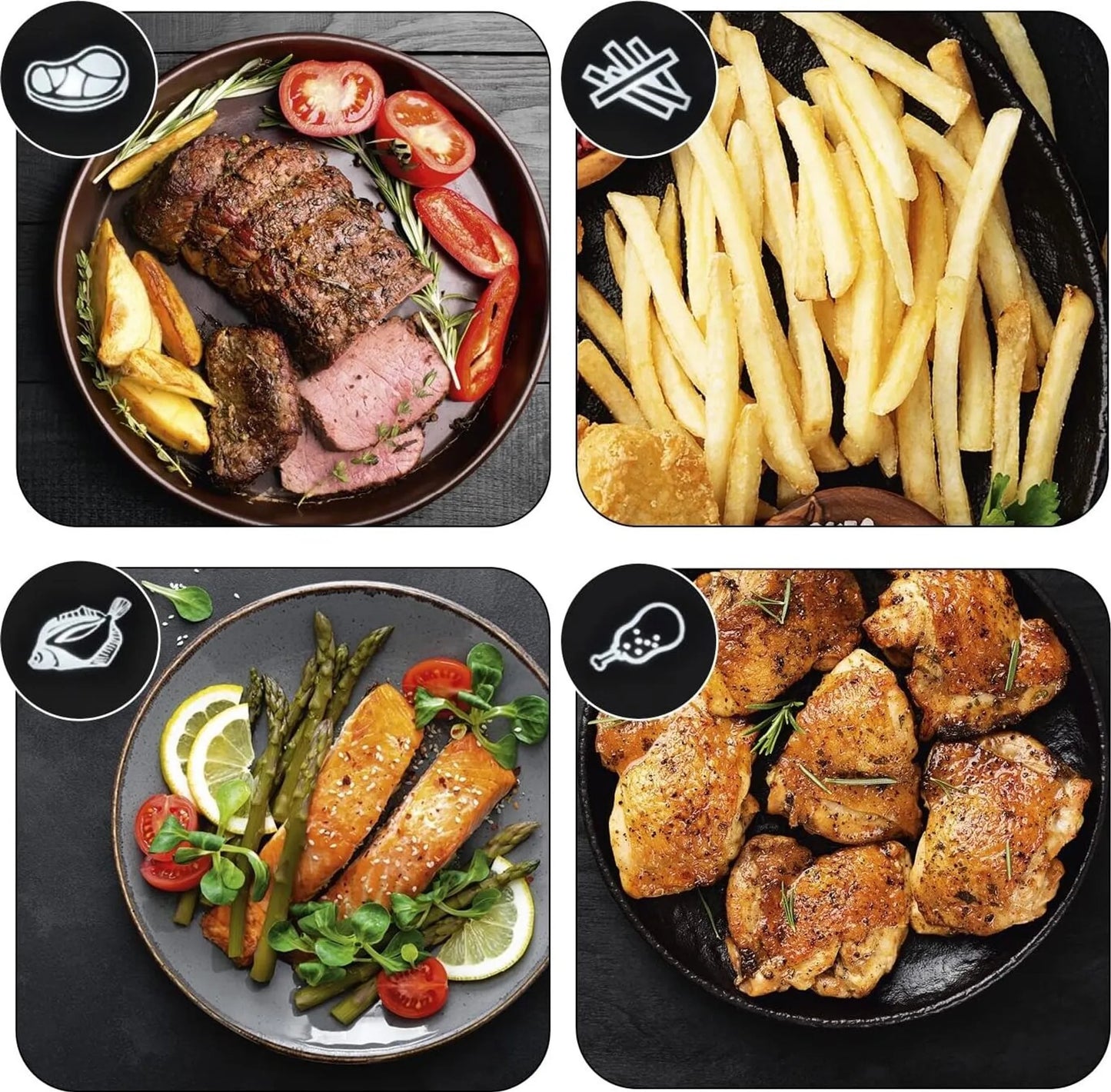 GOURMETmaxx Heißluft-Fritteuse Digital 3l 1300W schwarz