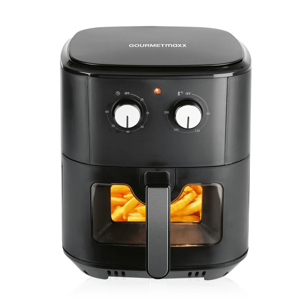 GOURMETmaxx Heißluftfritteuse 6,2 L - 1500 W AirFryer mit Timer, Abschaltautomatik
