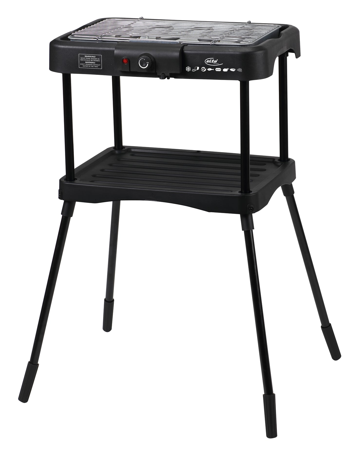 Elta elektrischer Stand-Grill 2000W – Tischgrill für Innen & Außen