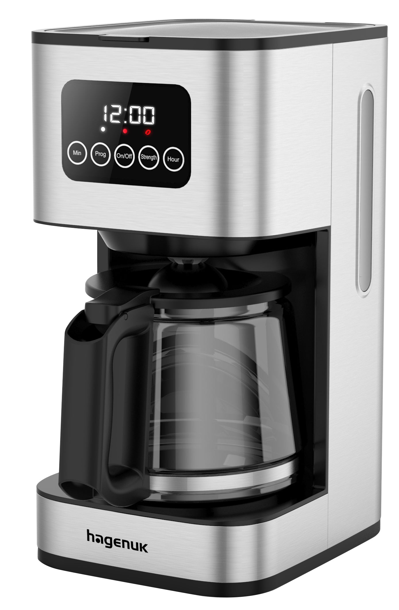 Hagenuk Digitales Frühstücksset Edelstahl – Toaster, Kaffeemaschine & Wasserkocher mit LED & Touch