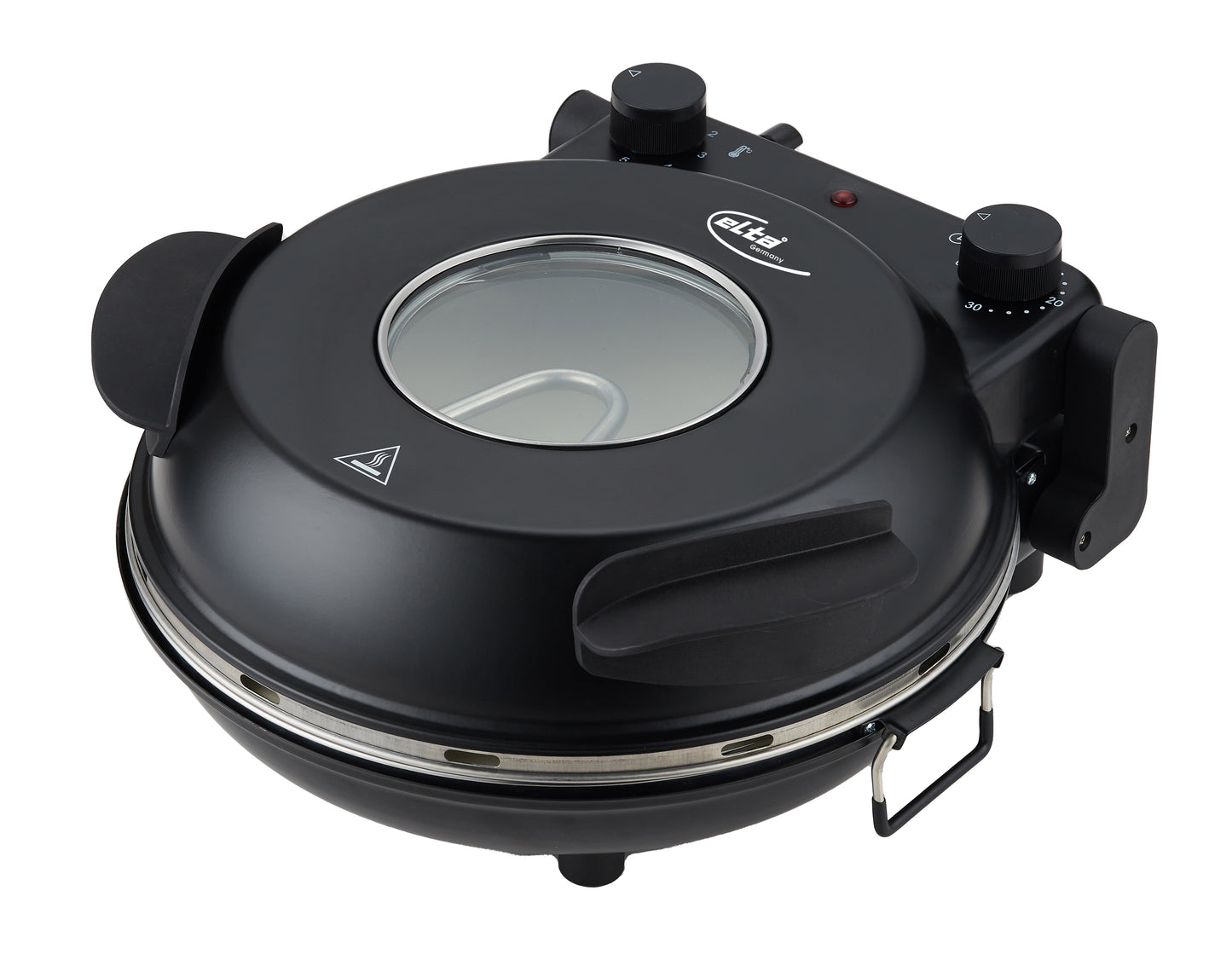 ELTA Elektrischer Pizza-Ofen inkl. Pizzastein | Pizza-Maker mit 1200 Watt & Timerfunktion | 32 cm Durchmesser auch ideal für Flammenkuchen, Wraps oder knuspriges Brot| bis 360° C