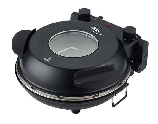 ELTA Elektrischer Pizza-Ofen inkl. Pizzastein | Pizza-Maker mit 1200 Watt & Timerfunktion | 32 cm Durchmesser auch ideal für Flammenkuchen, Wraps oder knuspriges Brot| bis 360° C