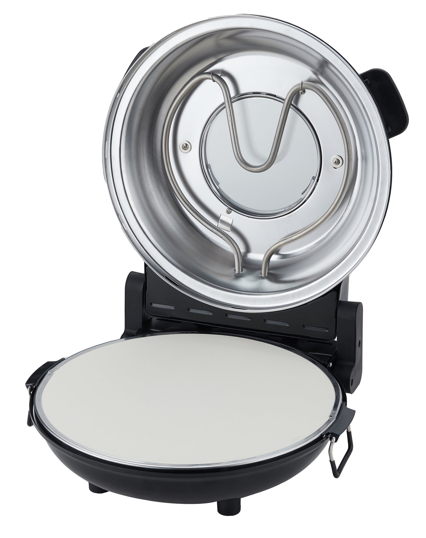ELTA Elektrischer Pizza-Ofen inkl. Pizzastein | Pizza-Maker mit 1200 Watt & Timerfunktion | 32 cm Durchmesser auch ideal für Flammenkuchen, Wraps oder knuspriges Brot| bis 360° C