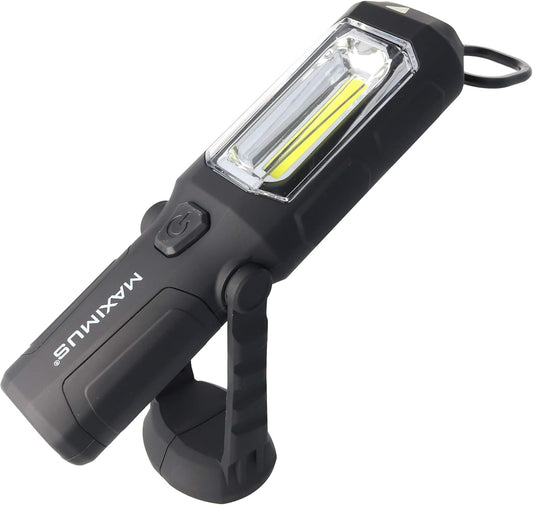 MAXIMUS 3W LED Arbeitsleuchte inklusive 3 Marken Alkaline Batterien mit Magnet, max. 250 Lumen
