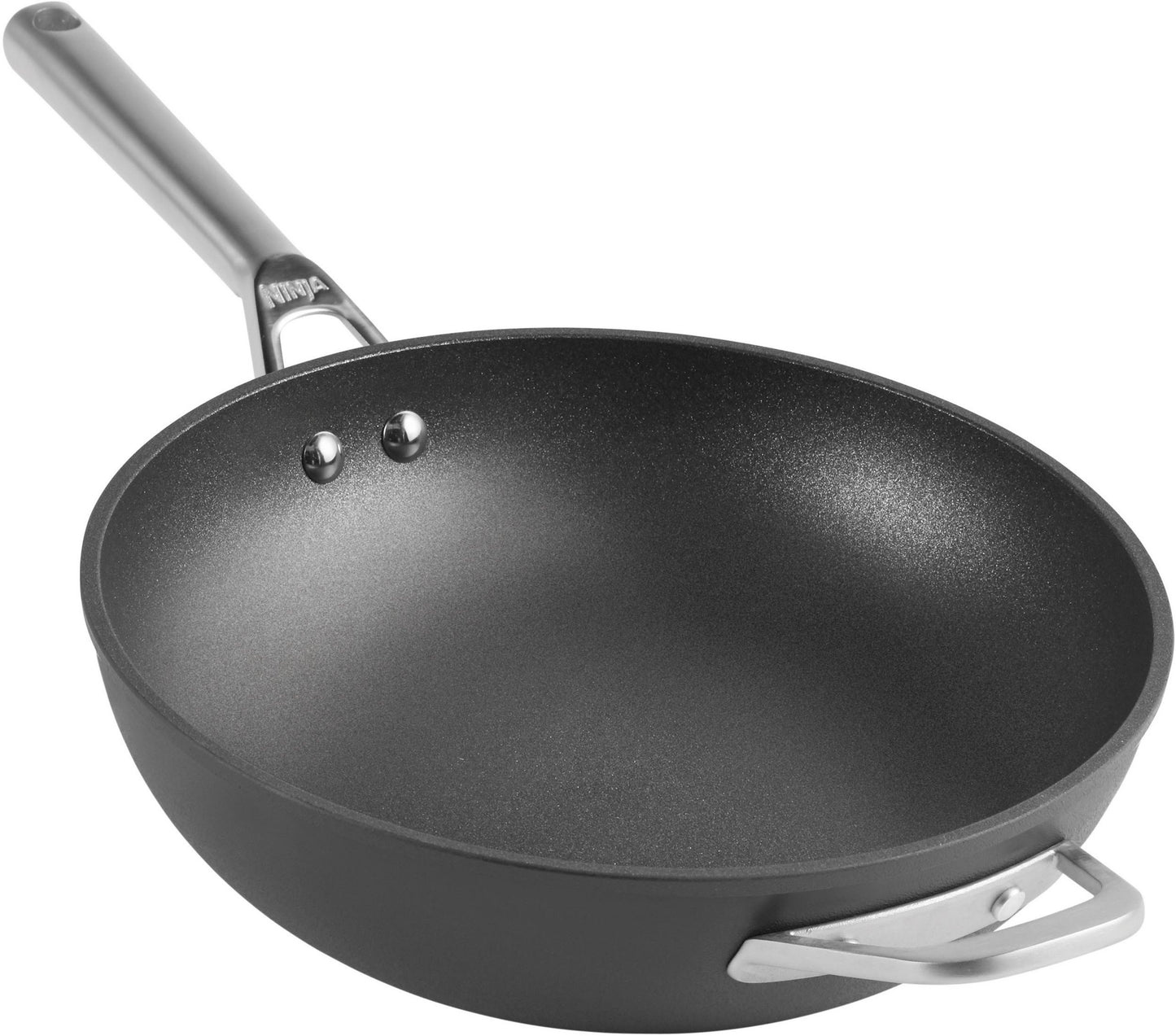 NINJA Wok Ø28cm Foodi Zerostick Premium, Antihaft-Wokpfanne mit Edelstahlgriff