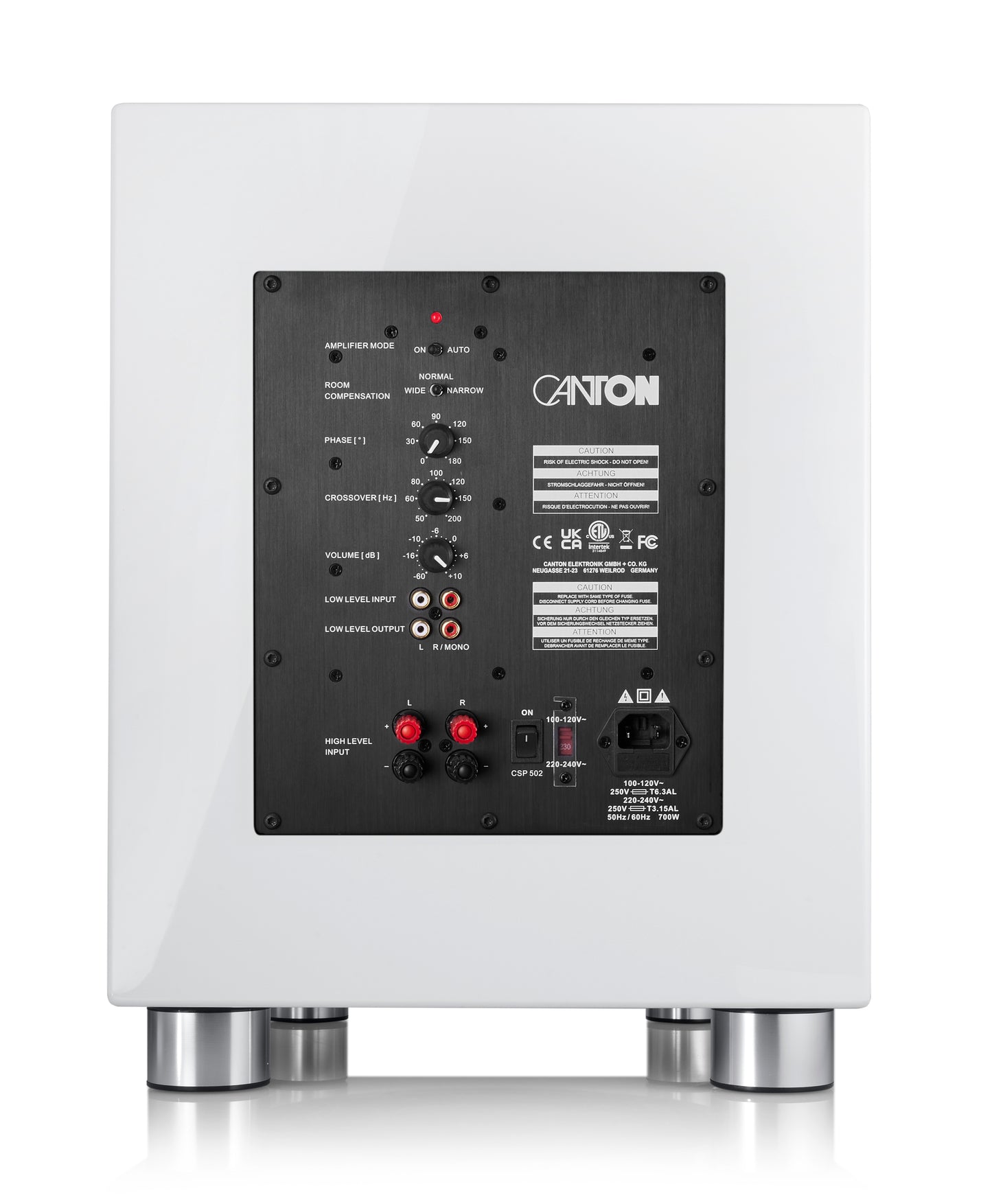 Canton Sub 1201 Aktivsubwoofer Mit Leistungsstarker Endstufe Für Tiefbass