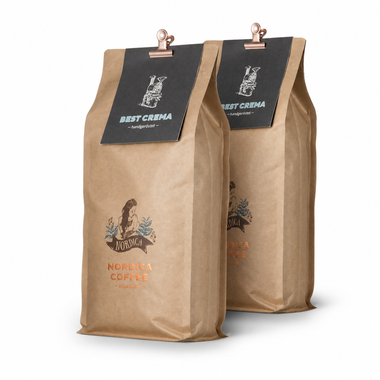 Nordica Coffee Best Crema Vollautomaten Kaffeebohnen Trommelröstung 2x1kg