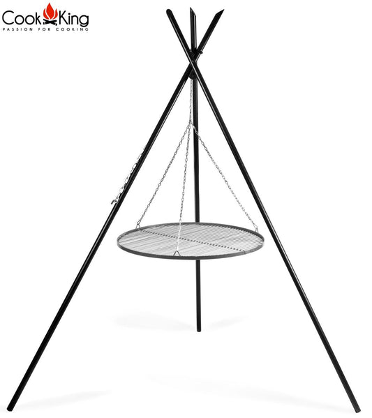 Premium Schwenkgrill „TIPI“ 210 cm - Grillrost aus Edelstahl 80 cm